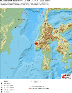 Cutremur puternic cu magnitudinea de 6,2 grade in Indonezia (Sulawesi)