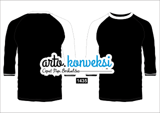 Kaos Polos Hitam Depan Belakang