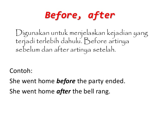 18 Contoh Kalimat After dan Before dalam Bahasa Inggris dan Artinya