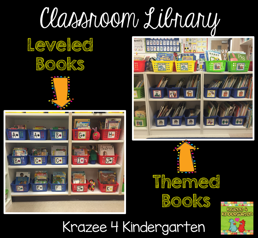 Krazee 4 Kindergarten Classroom Library Labels