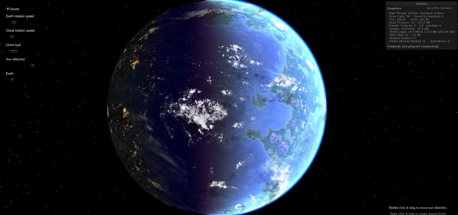 Realistic planet Earth Shader for Unity 3d - Massive update