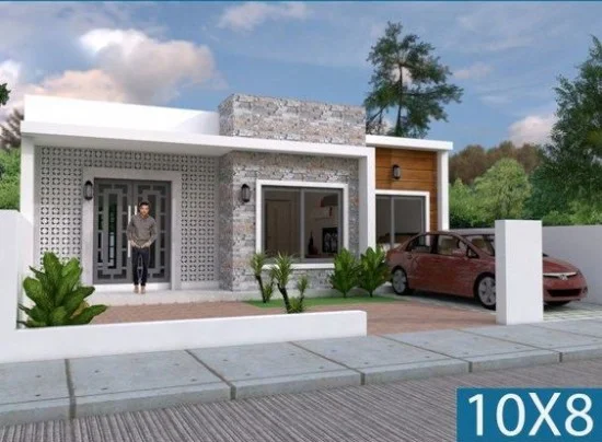 Lingkar Warna 38 Desain Inspiratif Rumah Minimalis Atap Datar 1
