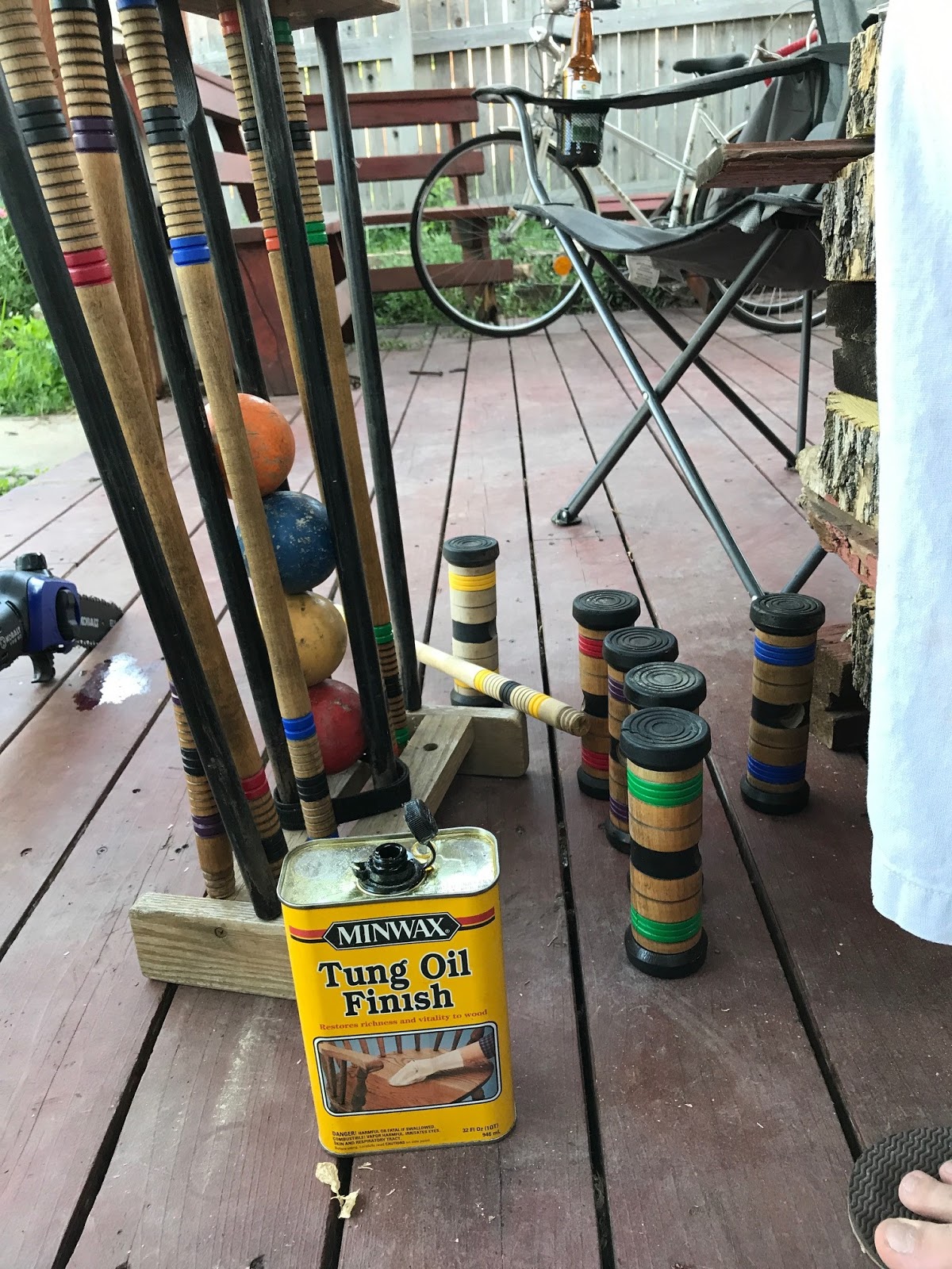 Mr. and Mrs. DIY A Refurb Project Wooden Croquet Set