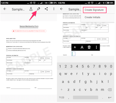 Cara Membuat Tanda Tangan Pada Dokumen pdf Di Android Dan PC