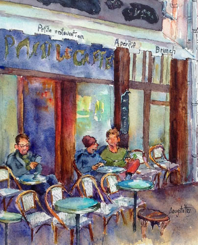 Deanna S Paintings Parisian Landscape Painting Paris Cafe Truly
