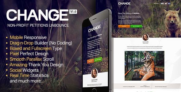Change - Petitions Responsive Unbounce Template