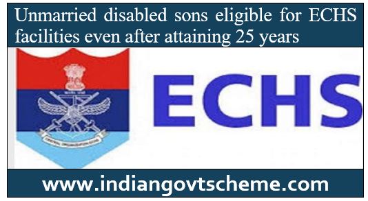 sons eligible for ECHS