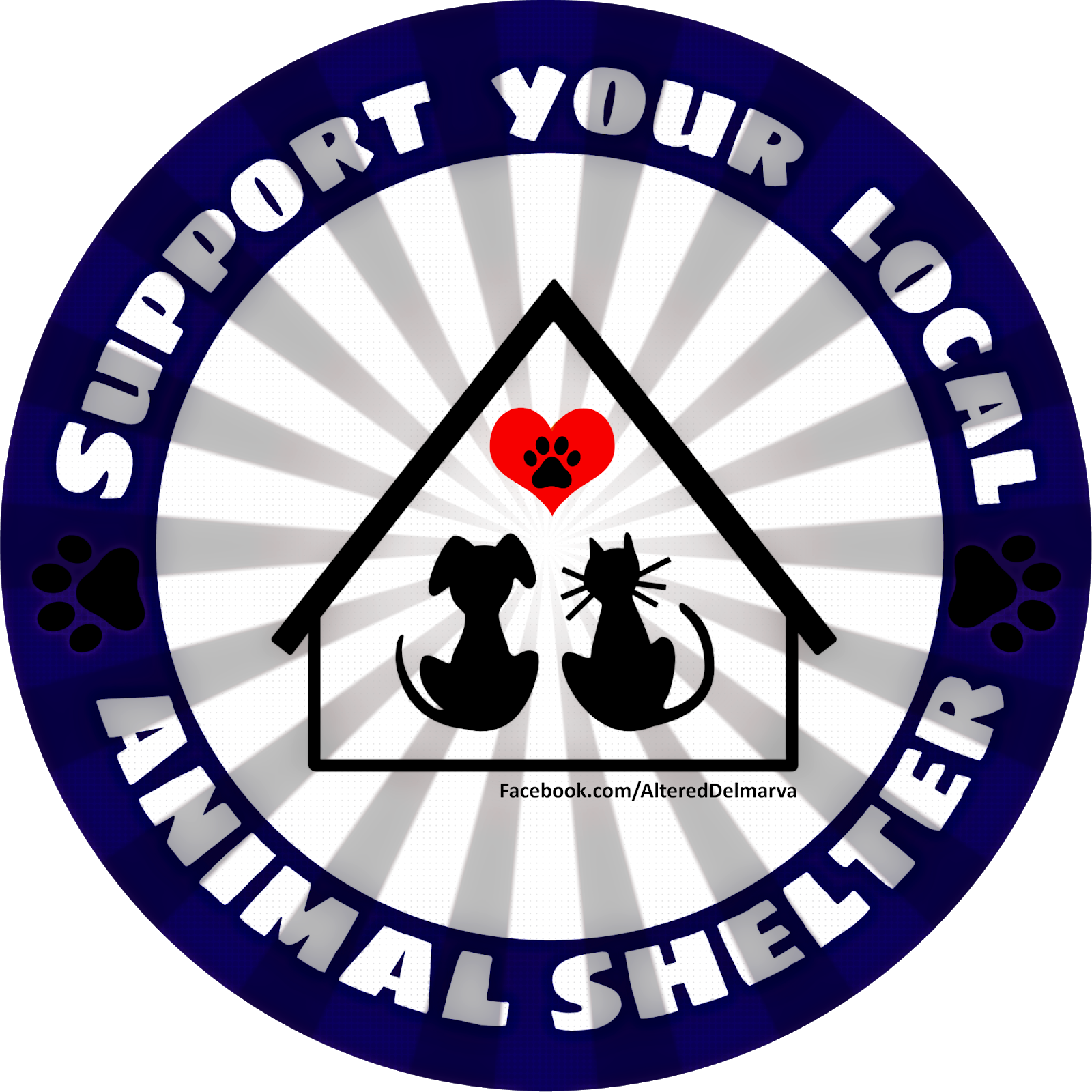 Altered Delmarva Everyone Can Lend A Paw "Support Your Local Animal