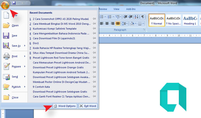 Cara Mengatur Margins MS Word 4433