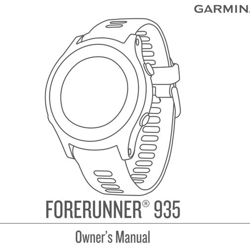 Garmin Forerunner 935 Manual - Garmin Manual User Guide