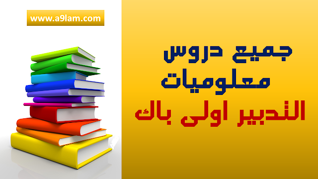 جميع دروس معلوميات التدبير اولى باك