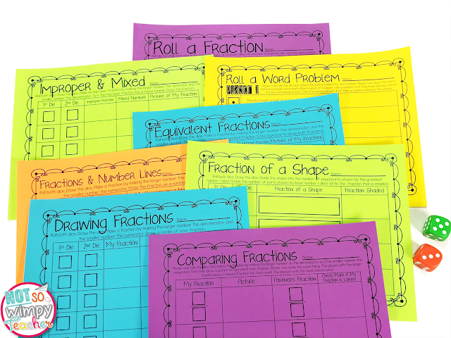 Diary of a Not So Wimpy Teacher: Fun with Fractions: Activities to