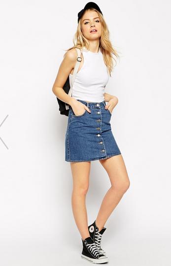 lifestyle: MUST HAVE- BUTTON UP DENIM SKIRT