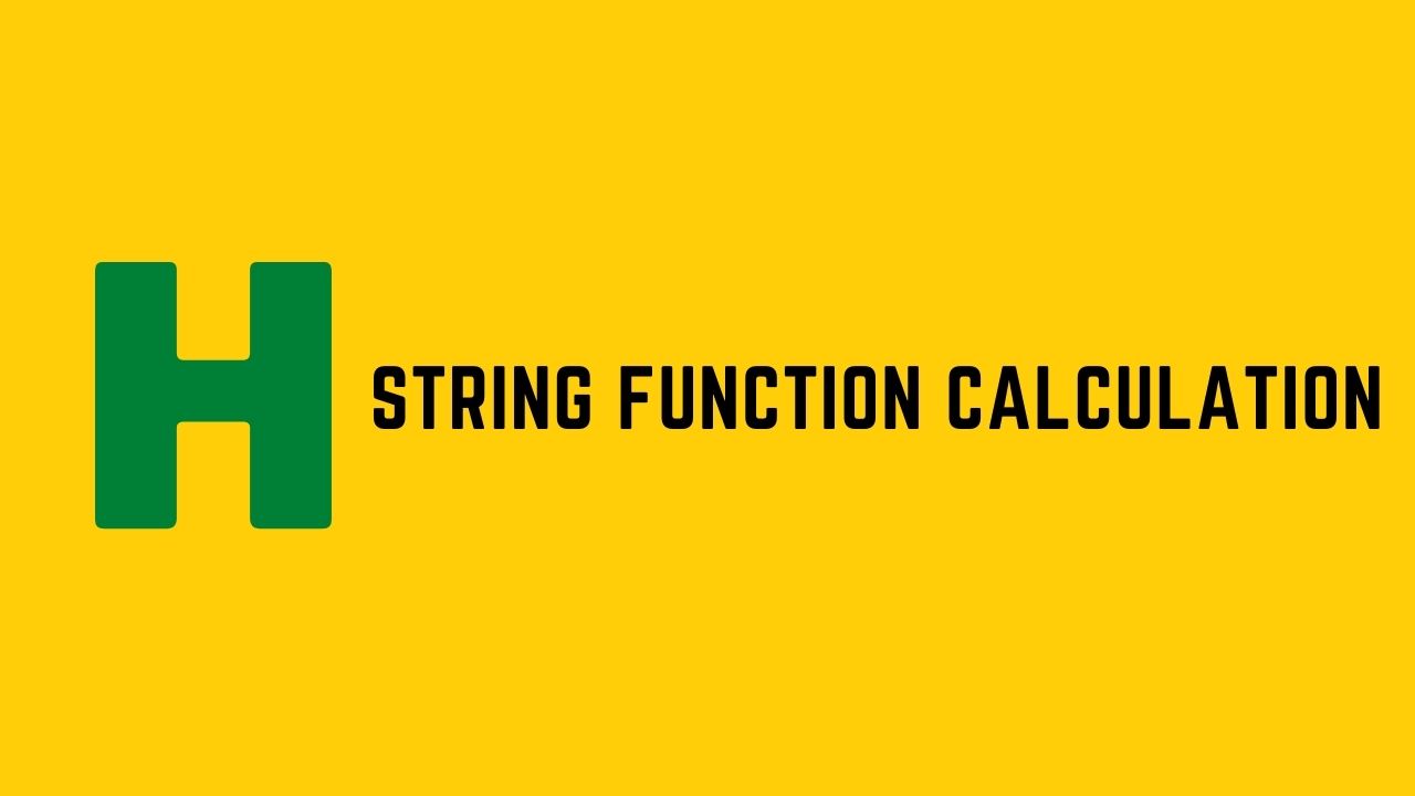 Hackerrank string function calculation problem solution