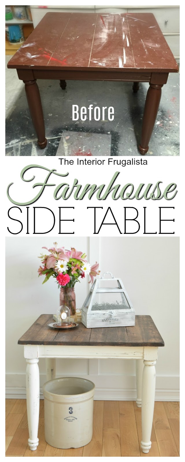 Farmhouse Side Table Makeover