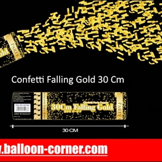 Party Popper / Confetti Falling Gold Ukuran 30, 40, 50, 60, 80, 100 Cm SON (Grosir)