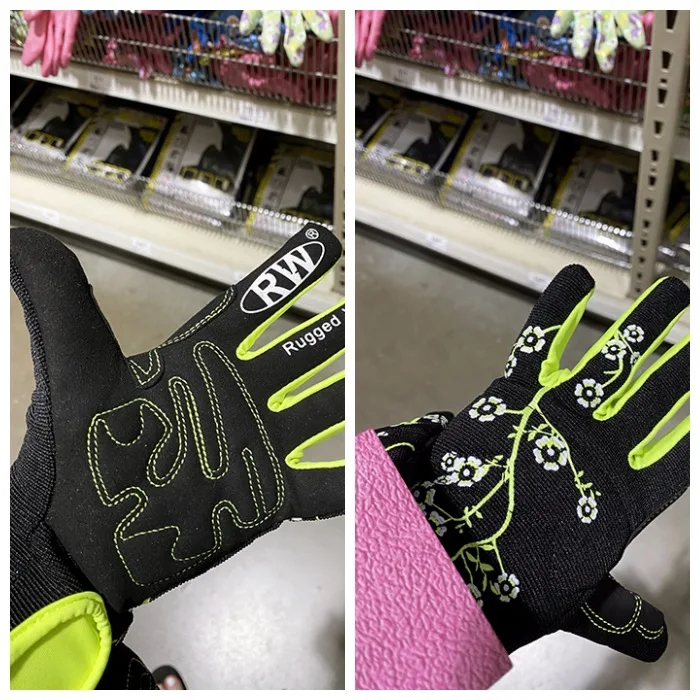 black gloves at Menards