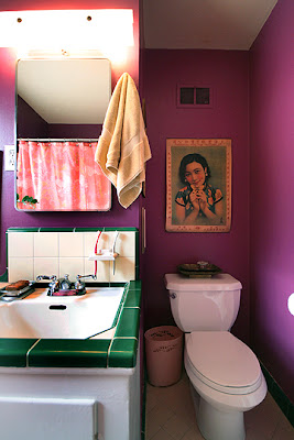 Colourful bathrooms via Apartment Therapy