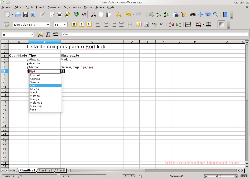 Paje Online Como Criar uma Caixa de Seleção (Lista DropDown) no