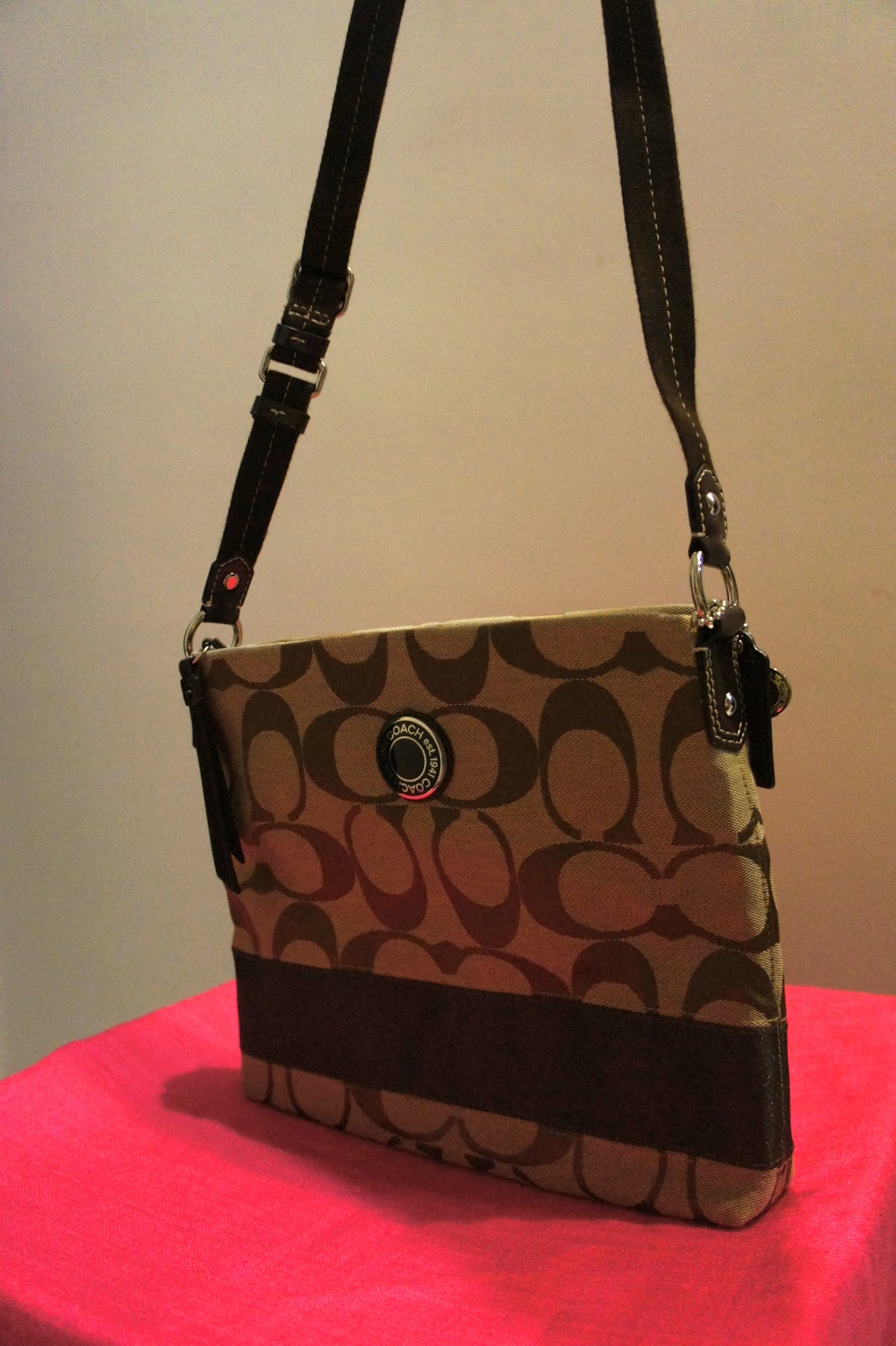 Queen&#39;s closet: Coach sling bag @ $240 - brown (SOLD)