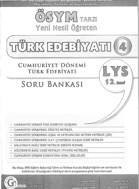 Lys Cumhuriyet Dönemi - Türk Edebiyatı Soru Bankası - Pdf İndir