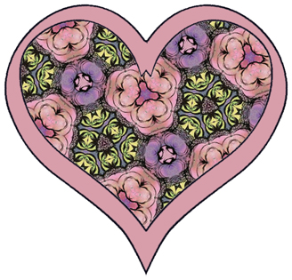 ArtbyJean - Love Hearts: Mostly shades of pink and peach in this ...