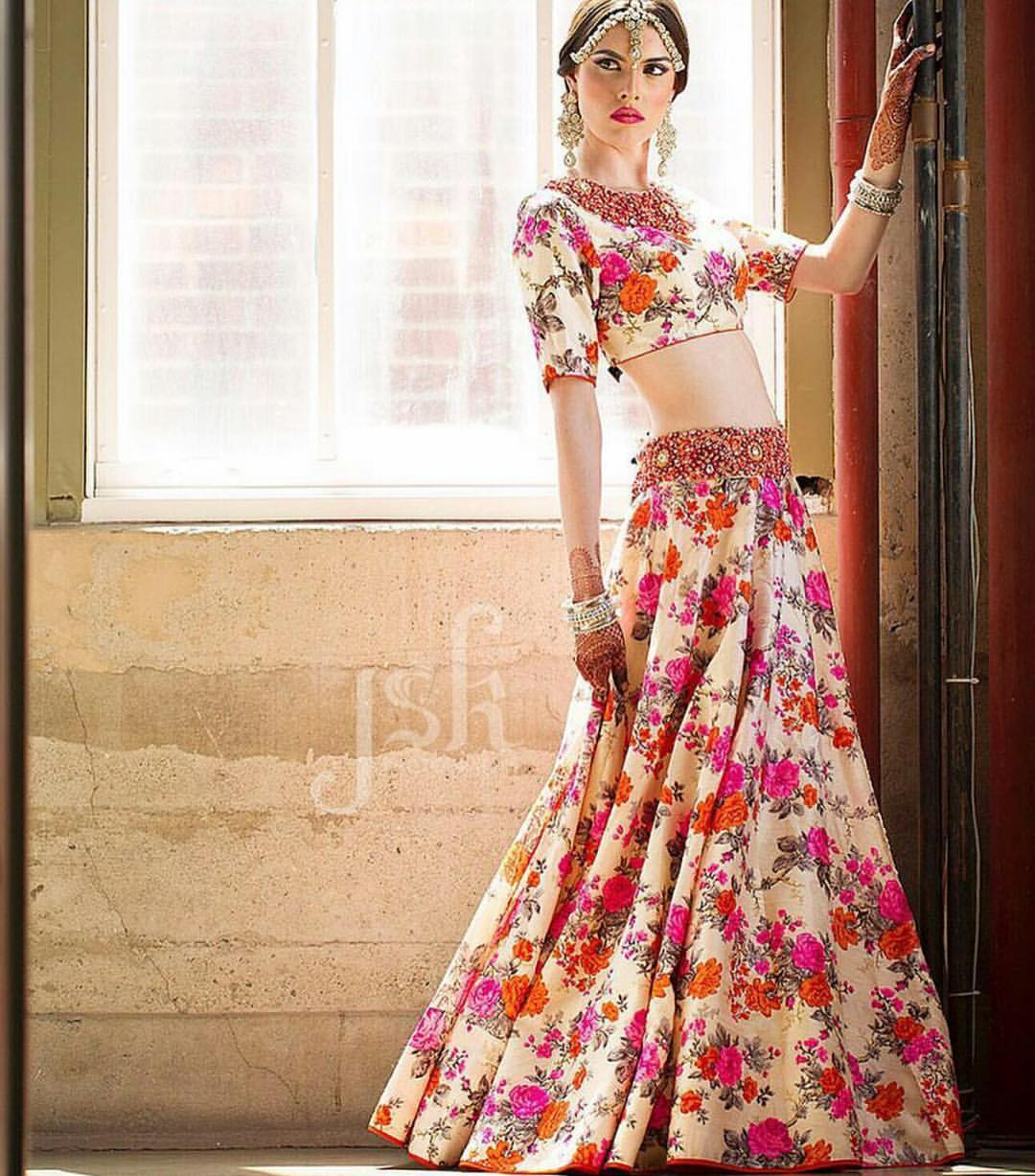 80 Best Floral Lehenga Styles to try this Wedding season Indian