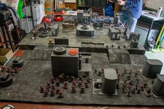 warhammer 40k game battle report with word bearers tyranids and sisters of silence and spacewolves