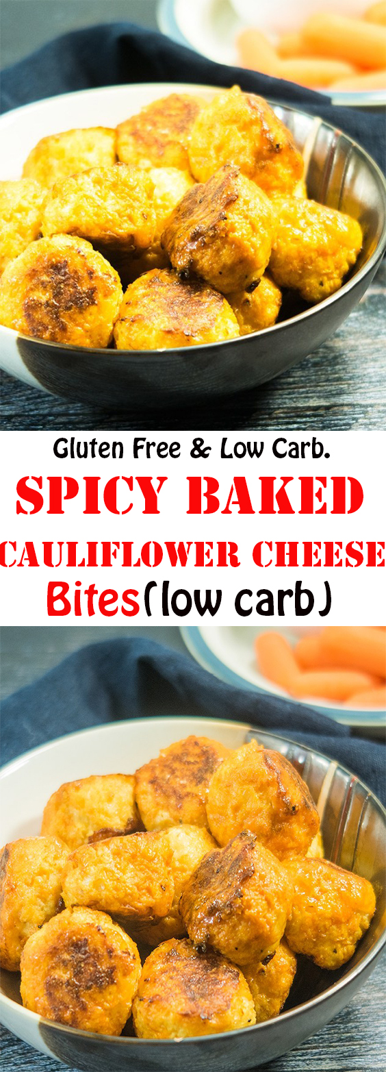 Spicy Cauliflower Cheese Bites Spicy Cauliflower Cheese Bites low