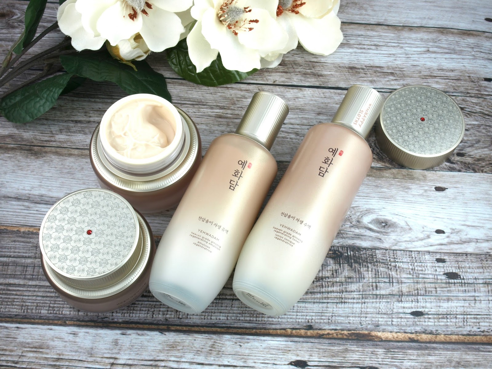 THE FACE SHOP YEHWADAM Heaven Grade Ginseng Regenerating Skincare Collection Review The Happy