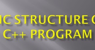 Basic Structure of a C++ Program ~ C++ Tutorial With Basic Programs for ...