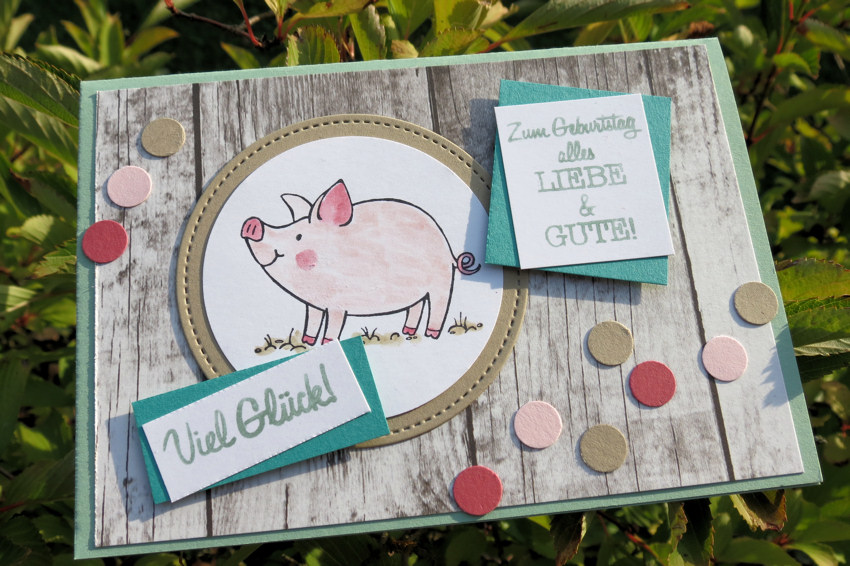 Glücksschweinchen zum Geburtstag