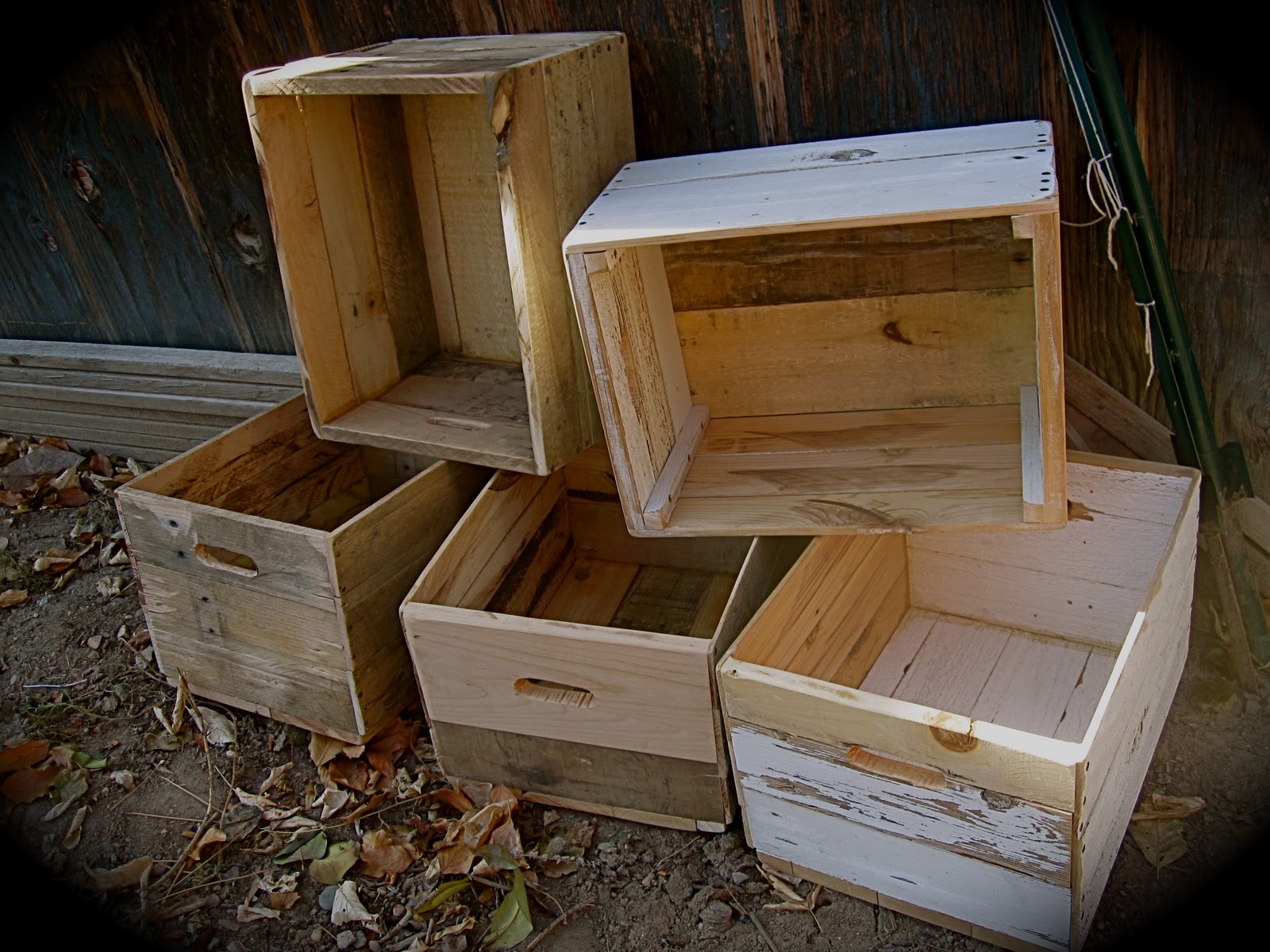 fatto nello utah Old style wooden milk crates
