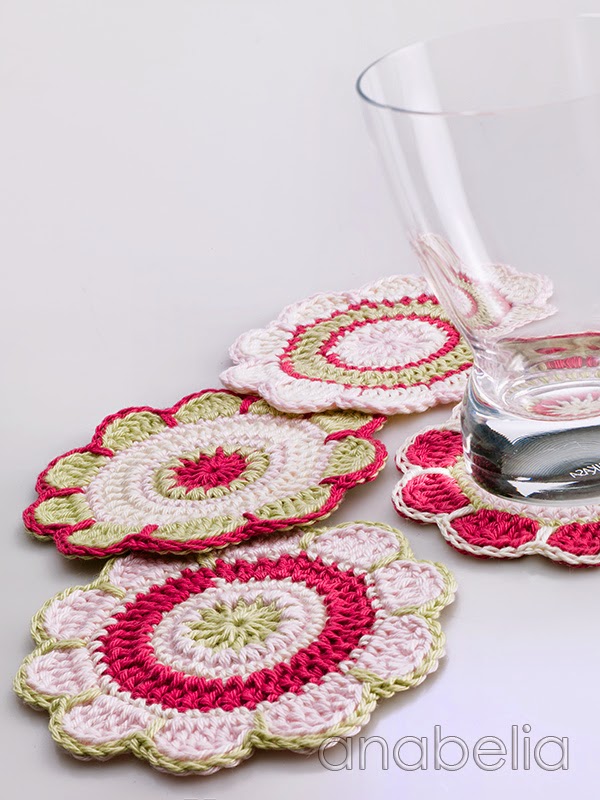 Spring Flowers coasters by Anabelia Craft Design