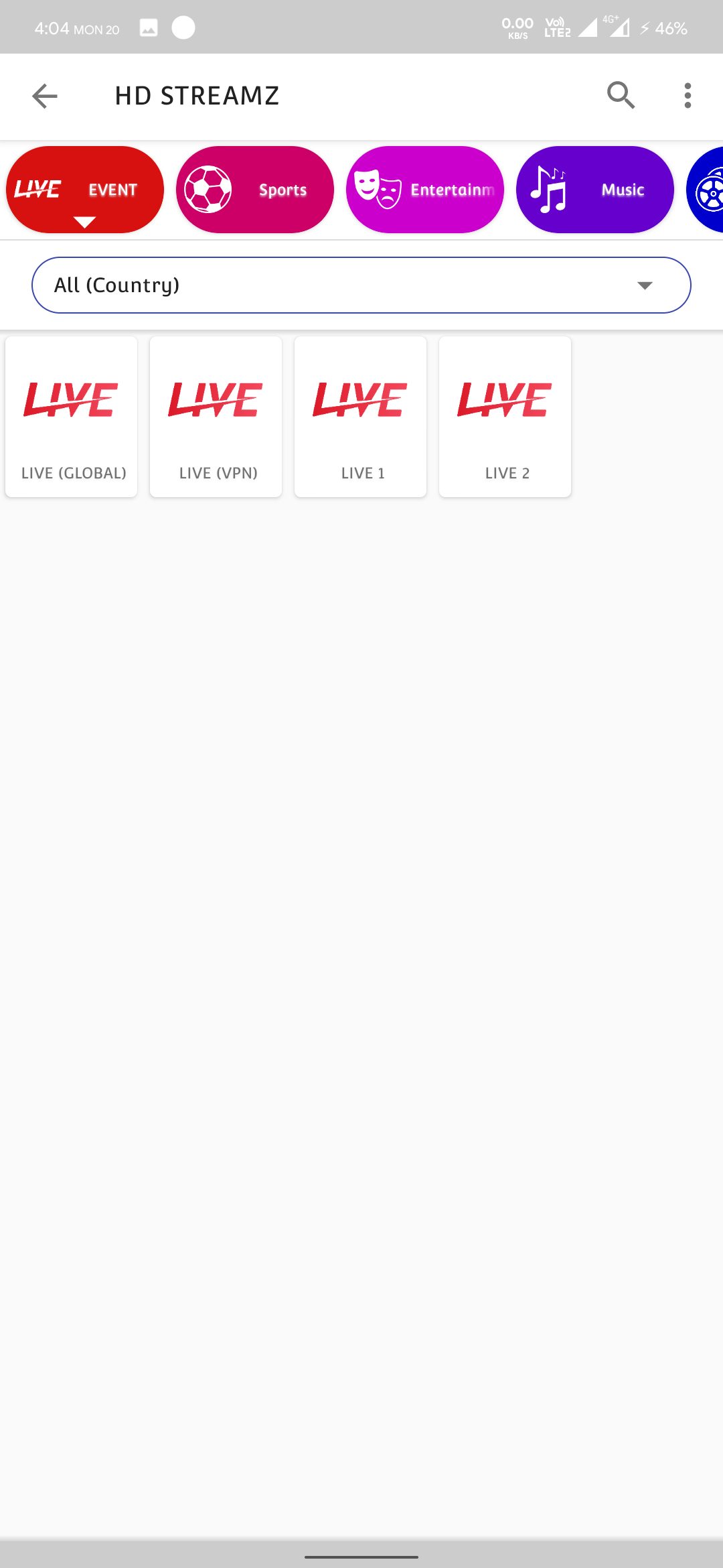 HD StreamZ App Screenshot