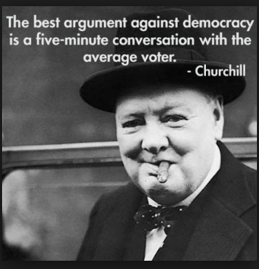 Zitatforschung Das Beste Argument Gegen Die Demokratie Ist Ein Funfminutiges Gesprach Mit Dem Durchschnittlichen Wahler Winston Churchill Angeblich