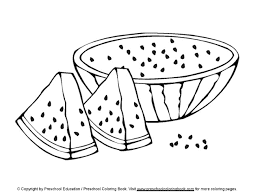 Watermelon coloring page 2