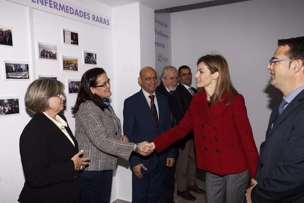 Queen Letizia attends a meeting at Rare Diseases Spanish Federation - FEDER