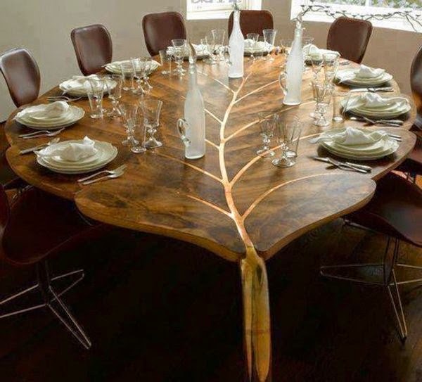 Interesting examples for modern solid wood table