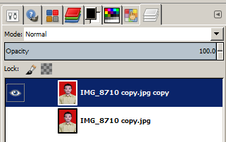 Hasil Duplicate Layer, salah satu layer dibuat invisible Hasil Duplicate Layer, salah satu layer dibuat invisible