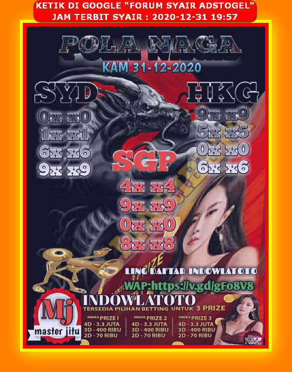 Syair hk 31 Desember 2020 KODE SYAIR SGP SYAIR HK SYAIR