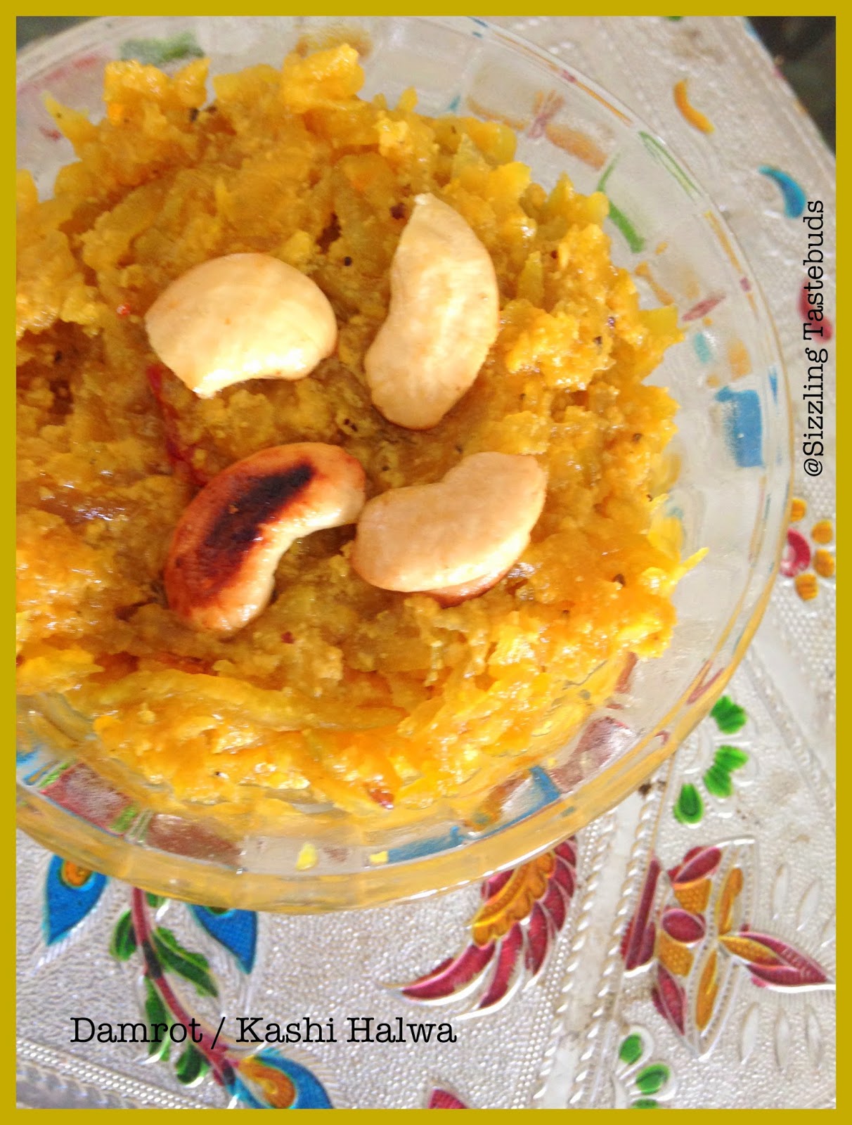 Sizzling Tastebuds Damrot How to make Kashi Halwa Gluten Free