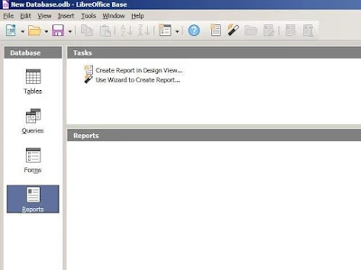 tampilan LibreOffice Base