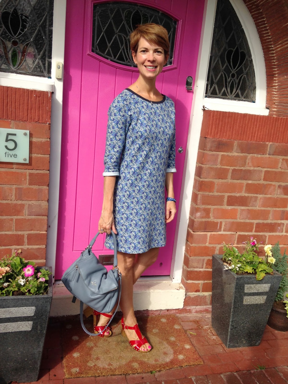 Style Guile: Jack Wills Liberty Print Sweatshirt Dress (and red shoes)