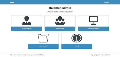 Source Code PHP WEB Sistem Informasi Pelayanan Service Computer