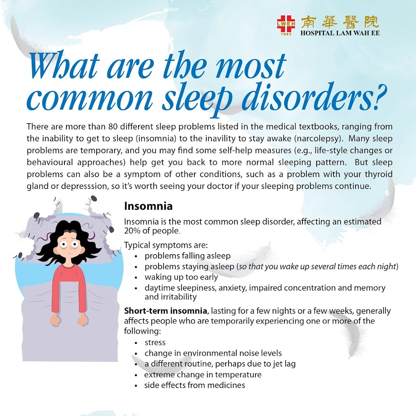 WHAT ARE THE MOST COMMON SLEEP DISORDERS?