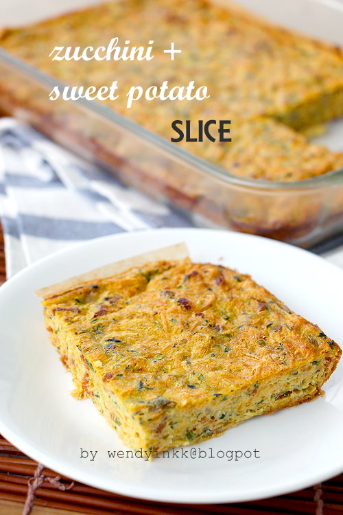 Table for 2.... or more Zucchini and Sweet Potato Slice (video)