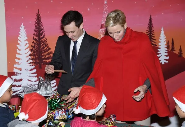 Princess Charlene, Prince Albert II, Louis Ducruet and Camille Gottlieb gave Christmas gifts to refugee children