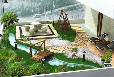 20 Inspirasi Desain Taman Indah Rumah Minimalis - Blog Koleksi Desain Rumah