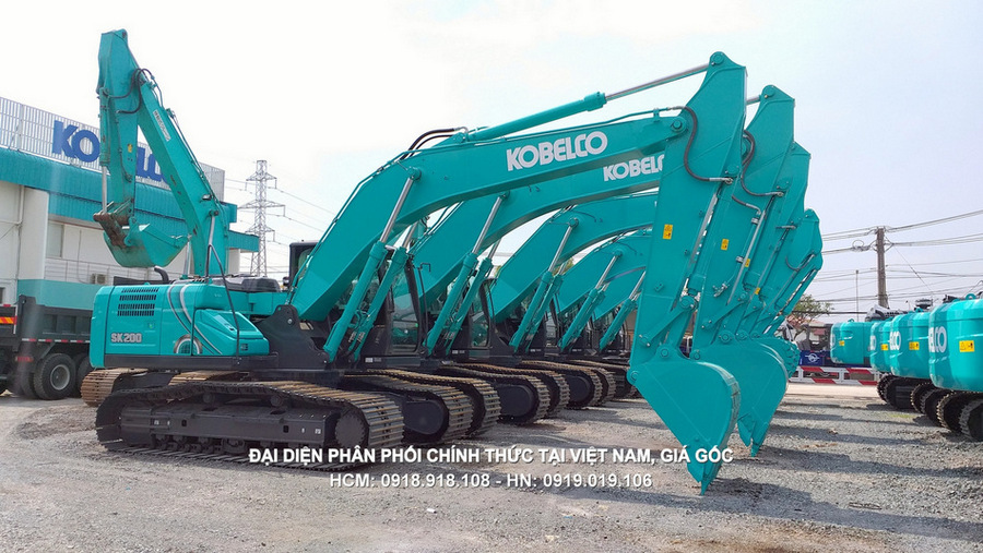 Máy đào bánh xích Kobelco SK200-10, gầu 0.93 khối.